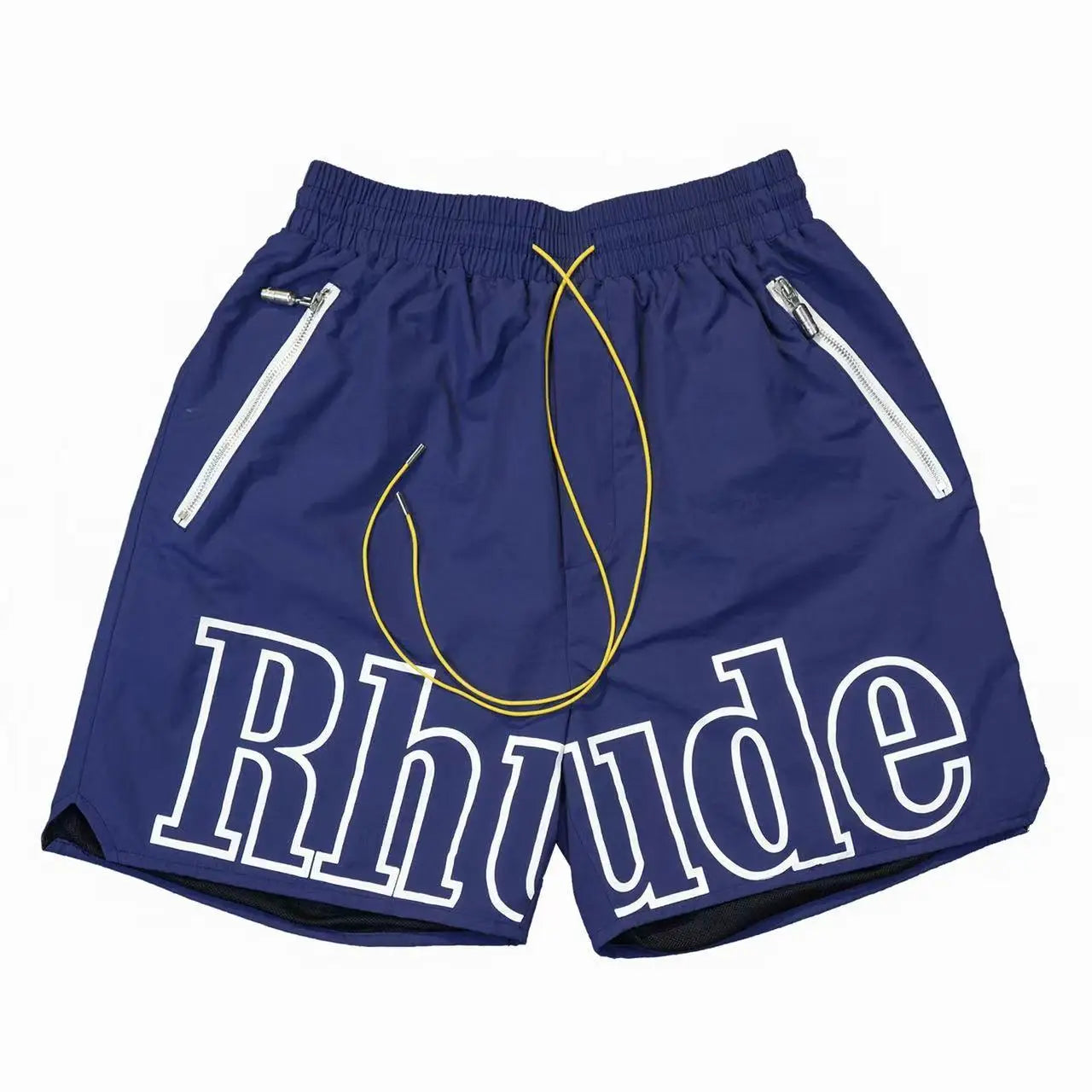 High street fashion RHUDE letter printed hip-hop casual pants beach pants men's five quarter shorts