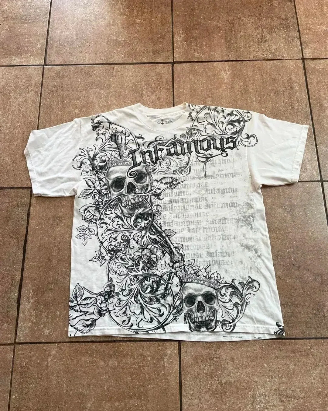 Y2K Affliction Vintage Grunge Graphic T Shirt Mens Gothic Couple Matching Tops Oversized Cotton Tee Streetwear Summer