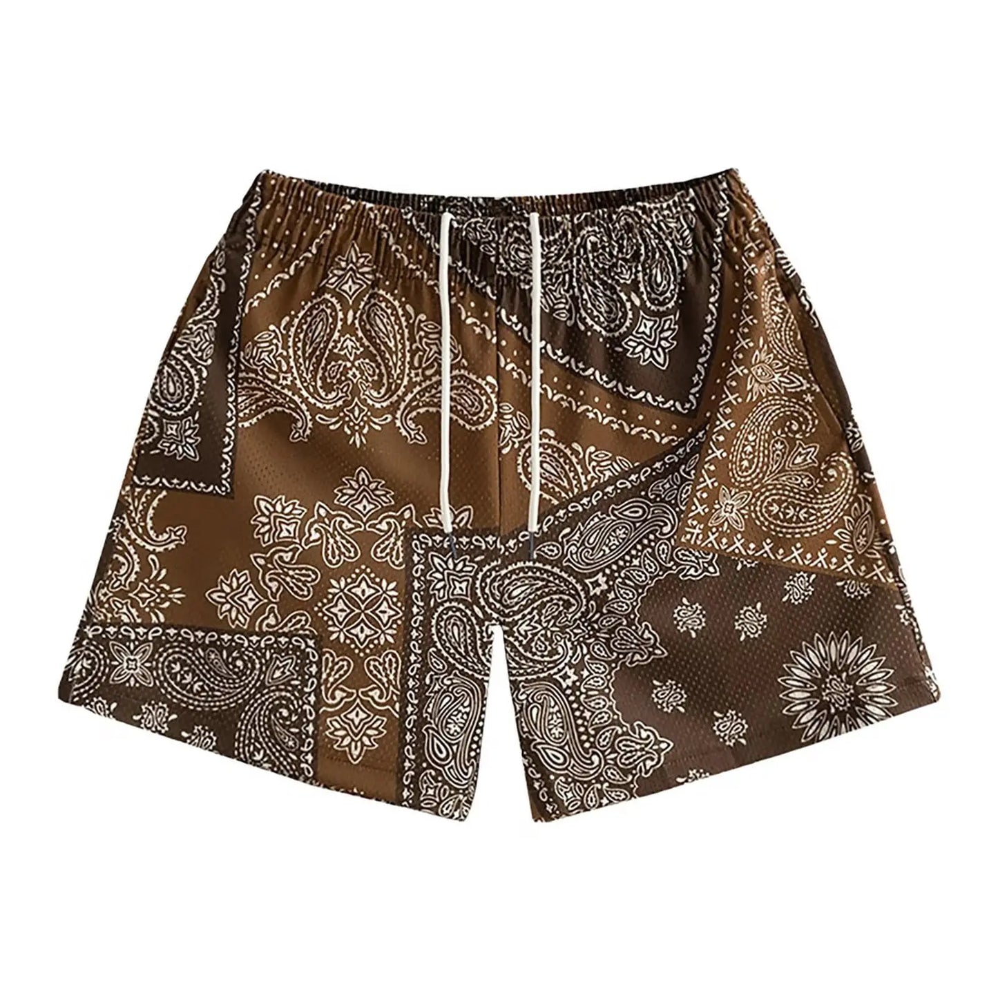 Men's Paisley Pattern Fashion Shorts Boys Summer Cool Hawaii 3D Printed Casual Swim Trunks Quick Dry Surfboard Shorts