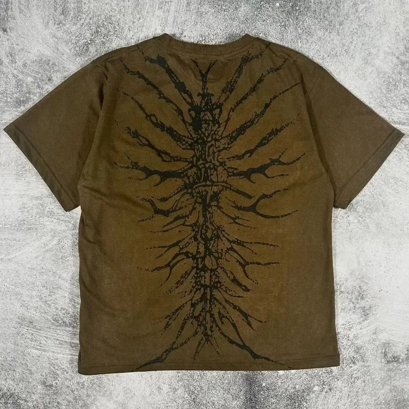 2025 Summer Grey Cotton Oversized T Shirt Streetwear Urban Fashion Multi Pocket Loose Top Unisex Comfort Casual Daily Wear