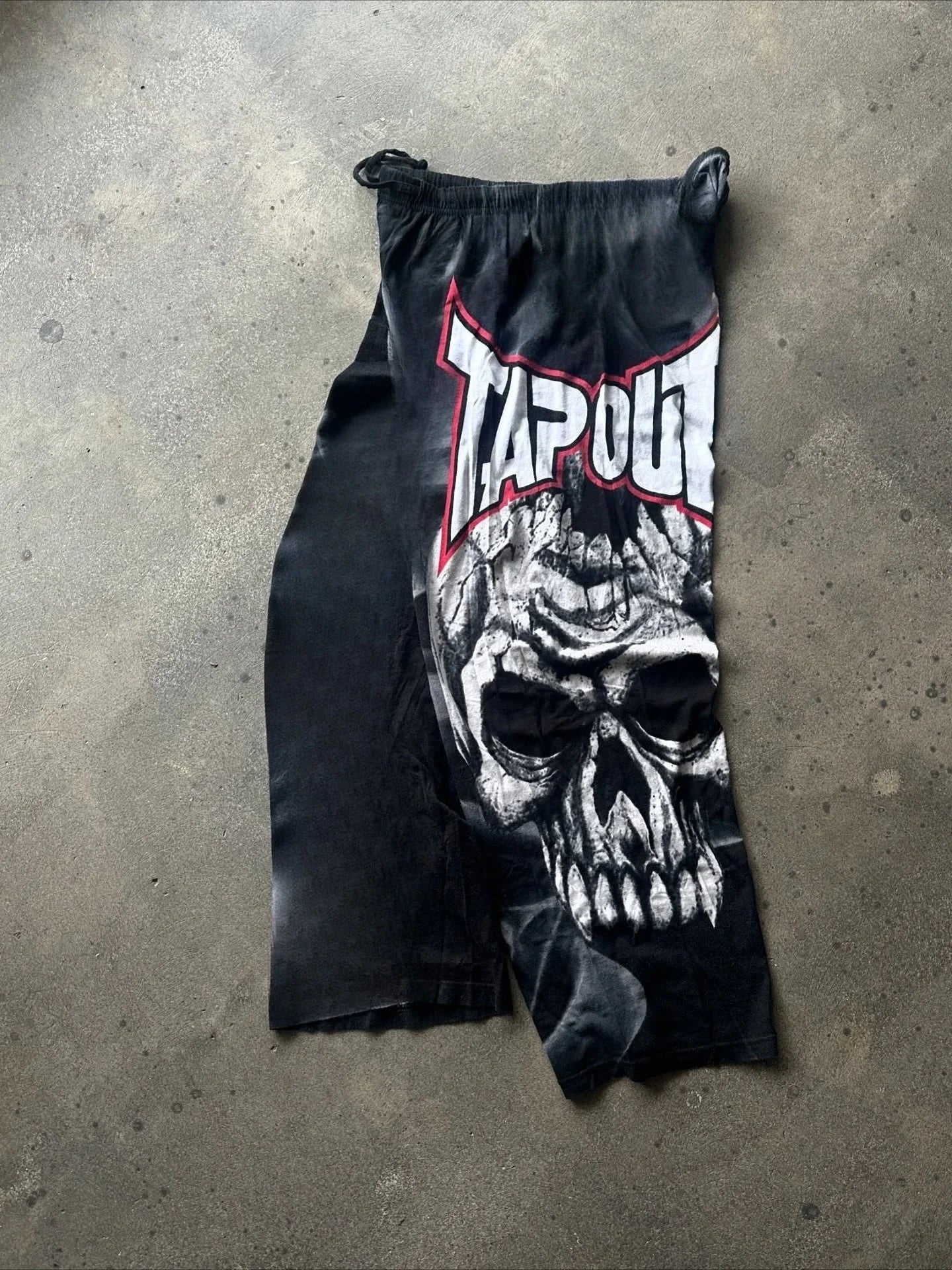 Black Skull Gothic Casual Pants Mens American Retro Punk Dark Jogging Pants Harajuku Trend Sweatpants