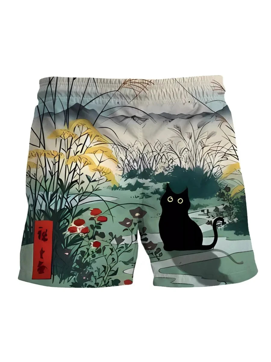 Men's Hawaiian Swim Trunks 3D Skull Print Beach Shorts Quick Dry Outdoor Leisure Sports Shorts Swimwear Fashion Men's Shorts