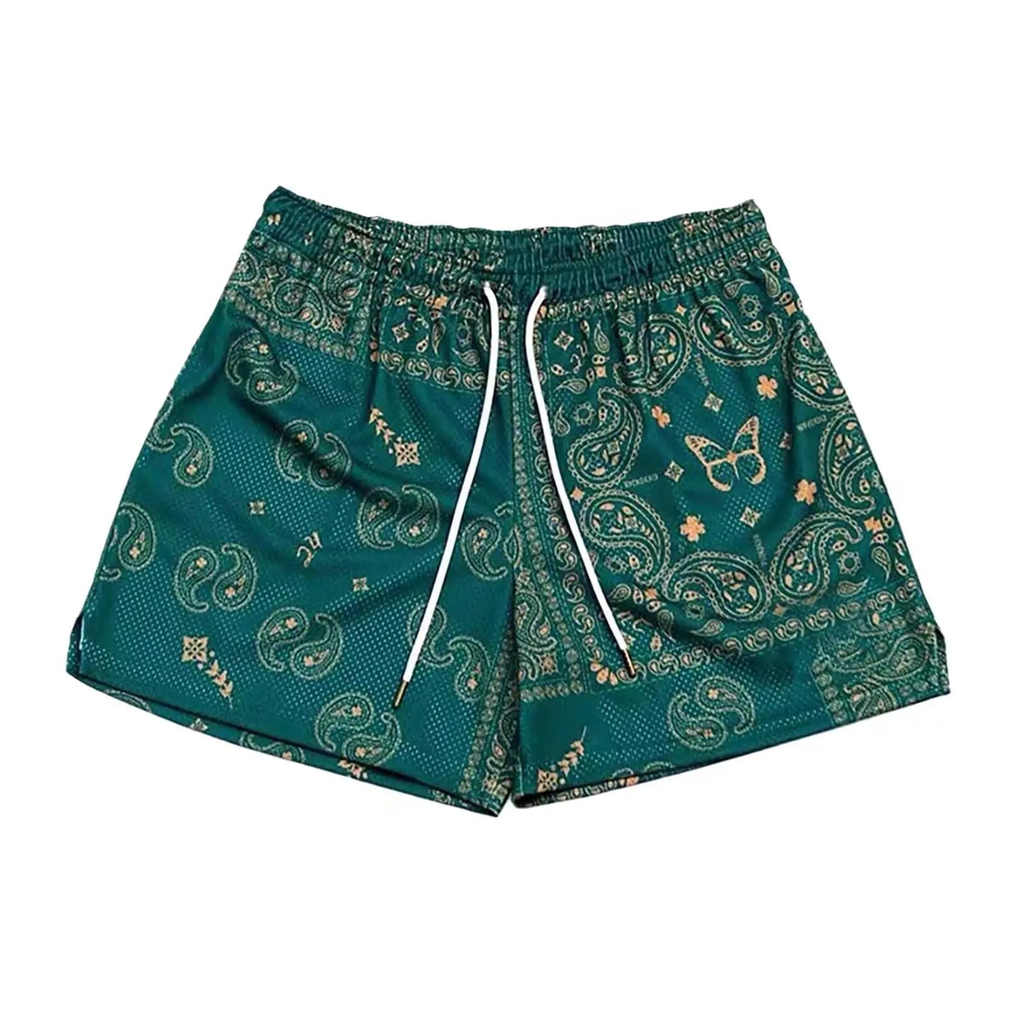 Men's Paisley Pattern Fashion Shorts Boys Summer Cool Hawaii 3D Printed Casual Swim Trunks Quick Dry Surfboard Shorts