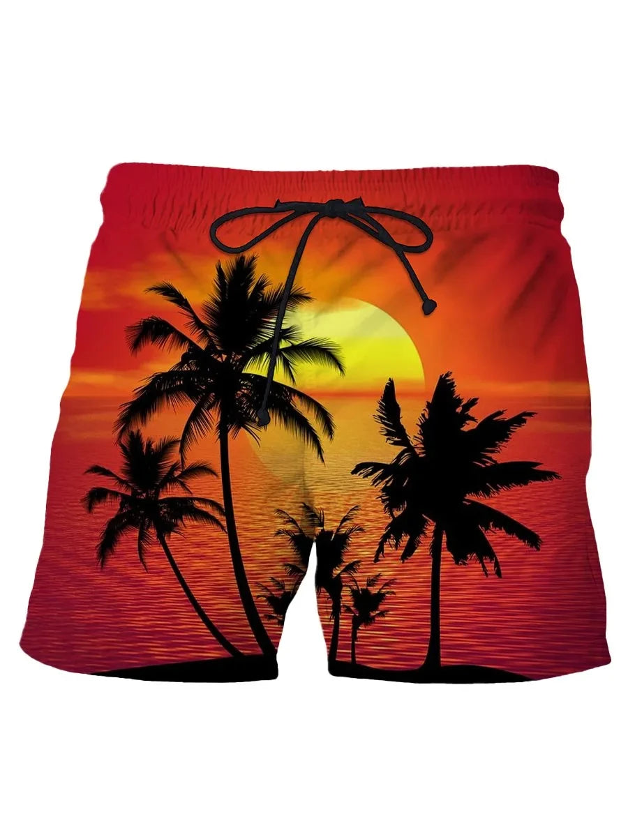 Men's Hawaiian Swim Trunks 3D Skull Print Beach Shorts Quick Dry Outdoor Leisure Sports Shorts Swimwear Fashion Men's Shorts