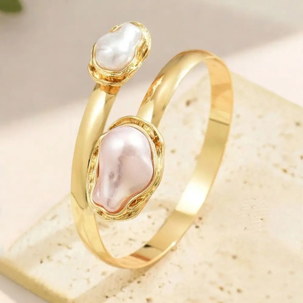 Fashion Metal Opening Arm Bracelet Gold Color Multi Style Wide Open Bangle Retro Adjustable Armlet Hand Jewelry