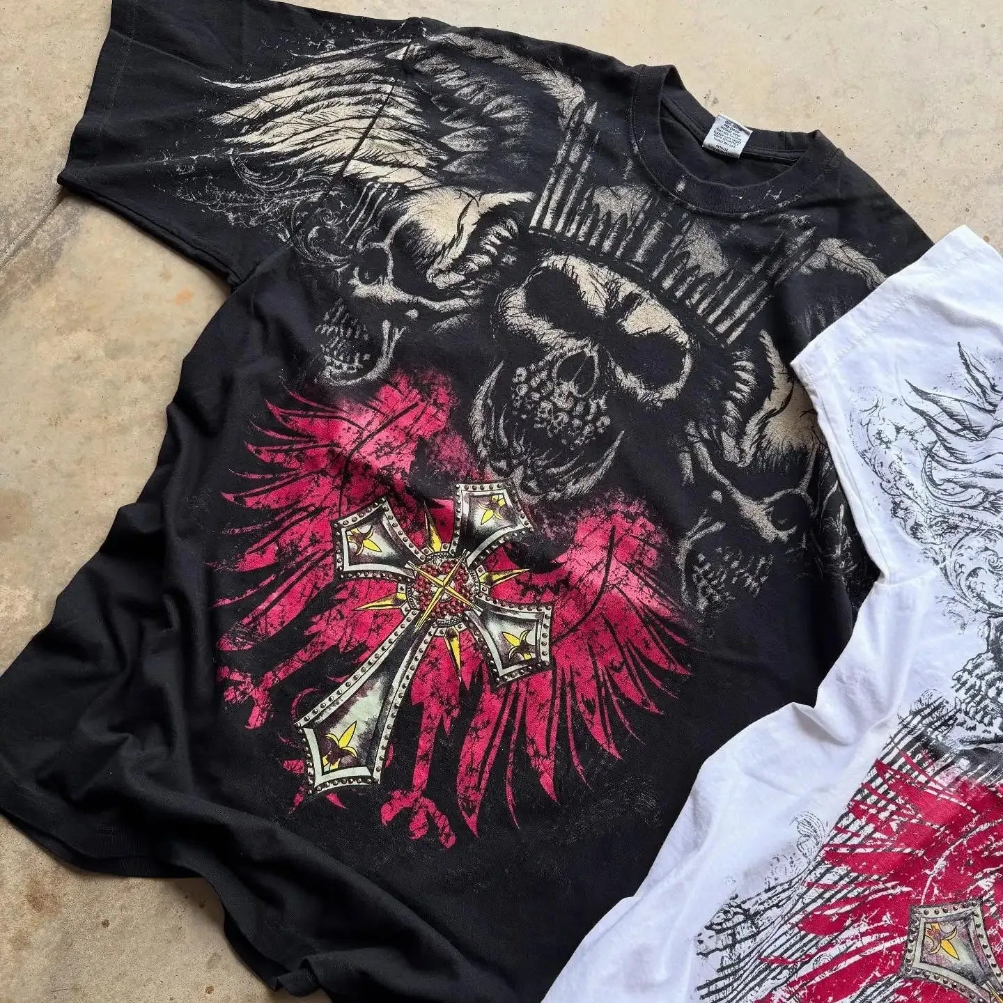 MMA Elite Industrial Gothic Metal Skull Steampunk Y2K Studded Vintage Tee Streetwear Summer Man Woman Summer Lovers Clothes