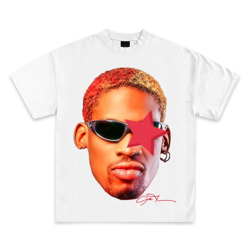 Pop Culture Vintage Graphic T-Shirt Collection American Rap Basketball Streetwear Hip-Hop Y2K Premium Qua Men Clothing Short