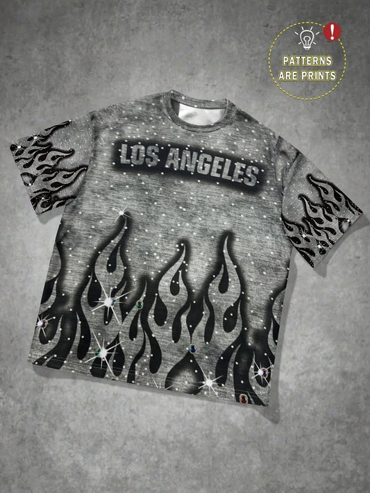 2026 Summer New Men's T-shirt - 3D Trendy Brand Pattern Printing - Fashion Street Style - Comfortable and Breathable