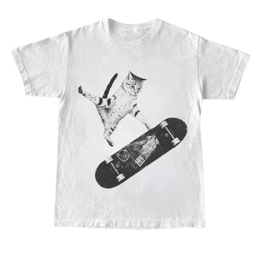 Vintage Cat Graphic Tee