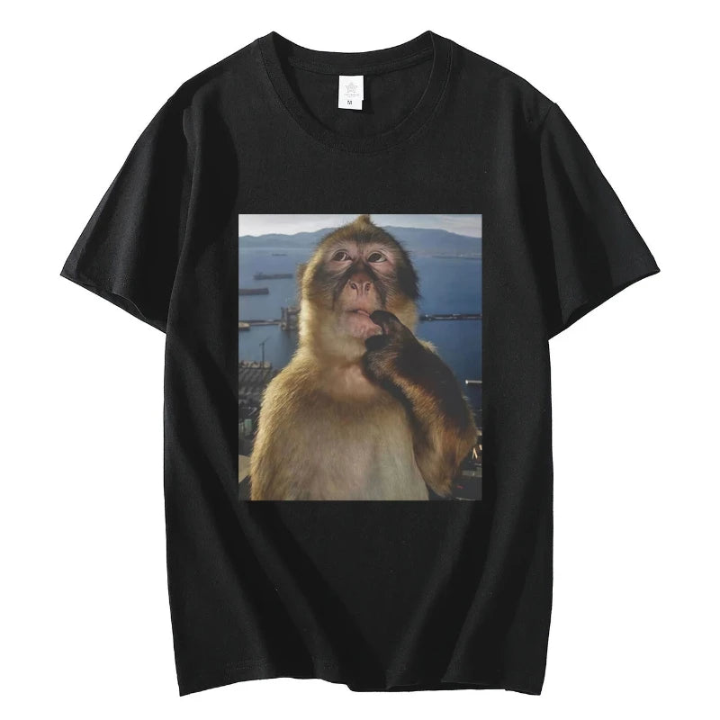 Thinking Monkey Meme Tee