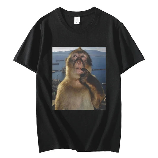 Thinking Monkey Meme Tee