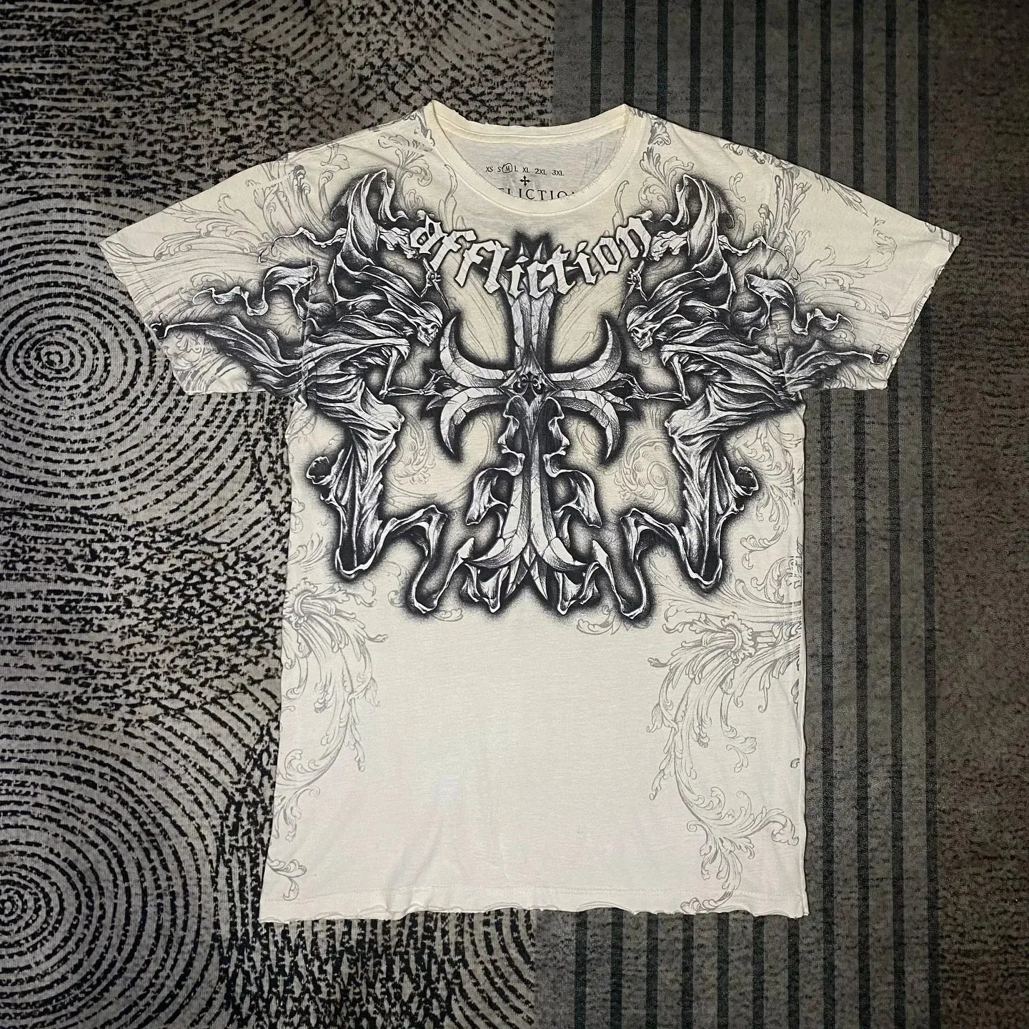 Y2K Red Affliction Cross Logo T Shirt Harajuku Skateboard Street Style Short Sleeves Gothic Summer Round Neck Couple Shirt