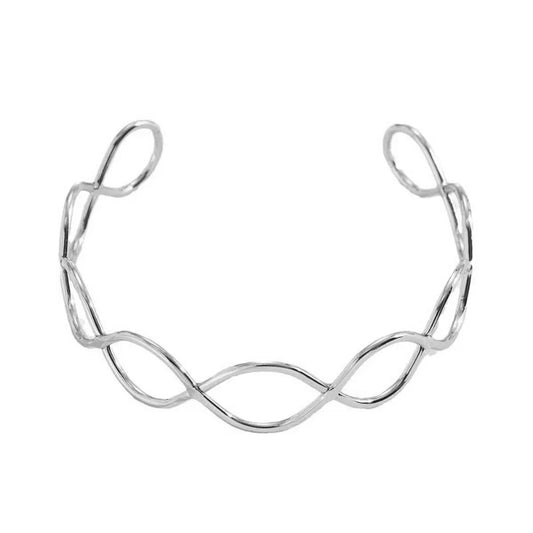 Fashion Metal Opening Arm Bracelet Gold Color Multi Style Wide Open Bangle Retro Adjustable Armlet Hand Jewelry