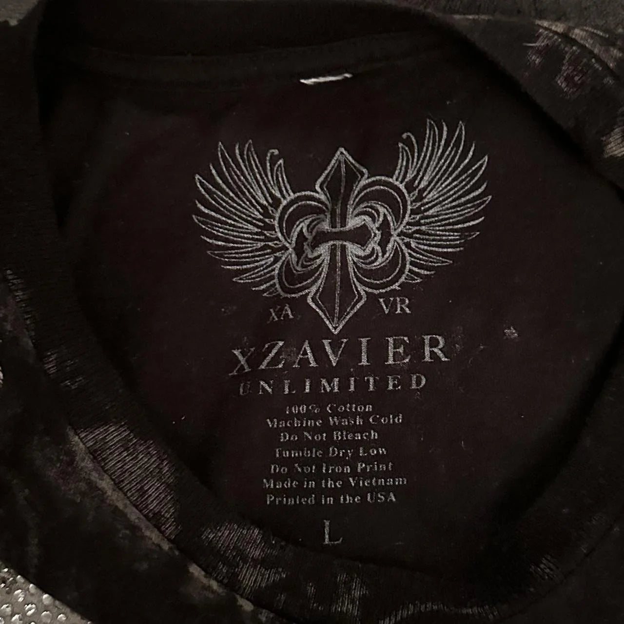 XZAVIER Gothic Rock T-Shirt Vintage Weathered Text Design Streetwear Loose Fit Cotton Unisex Tee mysticism couple clother
