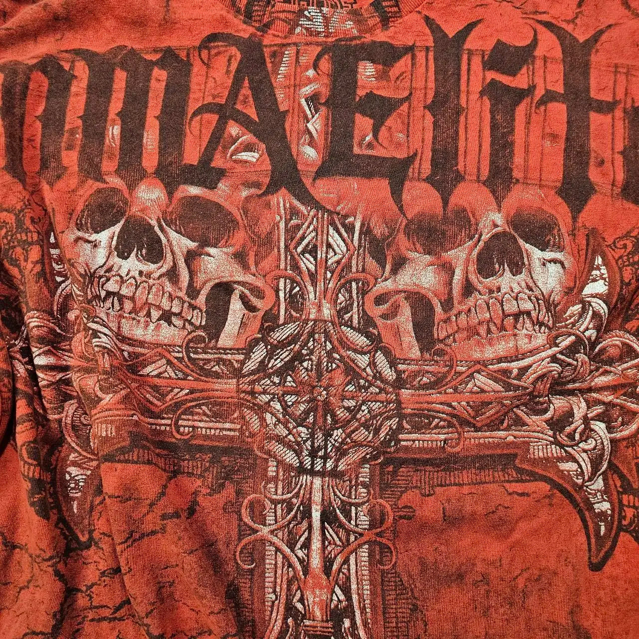 MMA Elite Gothic Skull Cross Tee