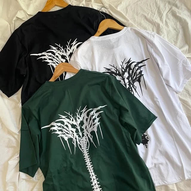 2025 Summer Grey Cotton Oversized T Shirt Streetwear Urban Fashion Multi Pocket Loose Top Unisex Comfort Casual Daily Wear