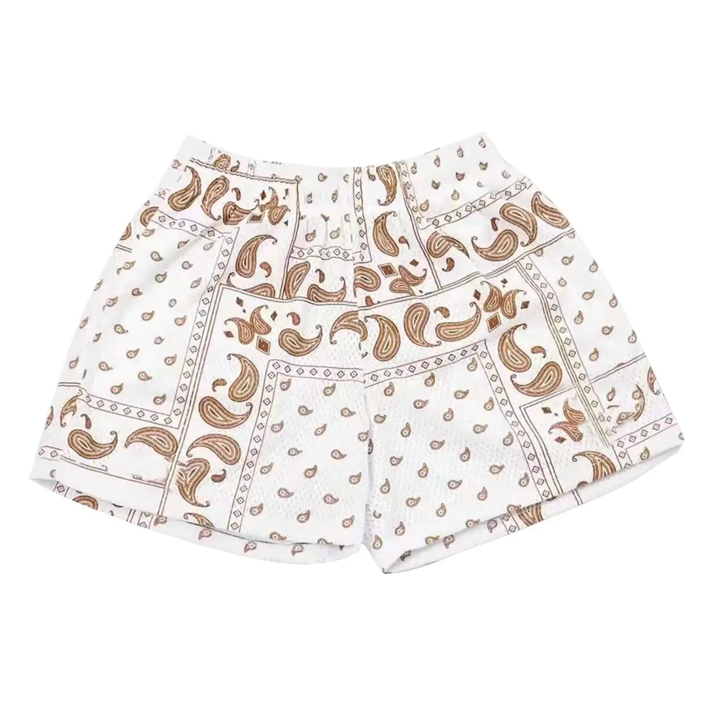 Men's Paisley Pattern Fashion Shorts Boys Summer Cool Hawaii 3D Printed Casual Swim Trunks Quick Dry Surfboard Shorts