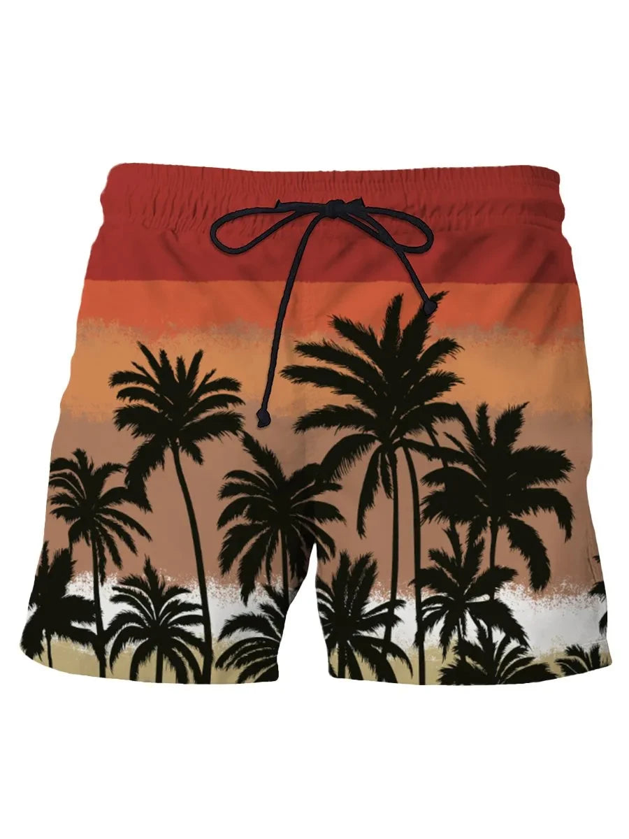 Men's Hawaiian Swim Trunks 3D Skull Print Beach Shorts Quick Dry Outdoor Leisure Sports Shorts Swimwear Fashion Men's Shorts