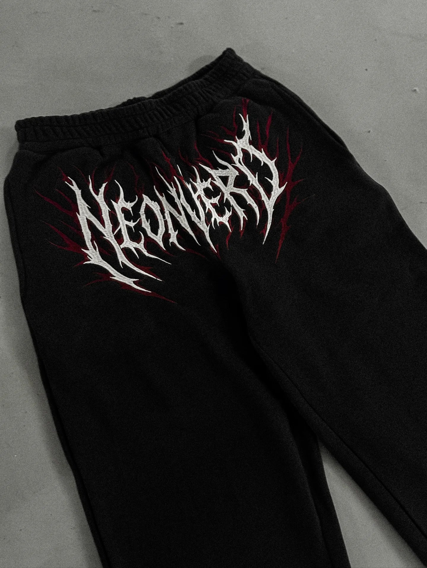 Black Skull Gothic Casual Pants Mens American Retro Punk Dark Jogging Pants Harajuku Trend Sweatpants