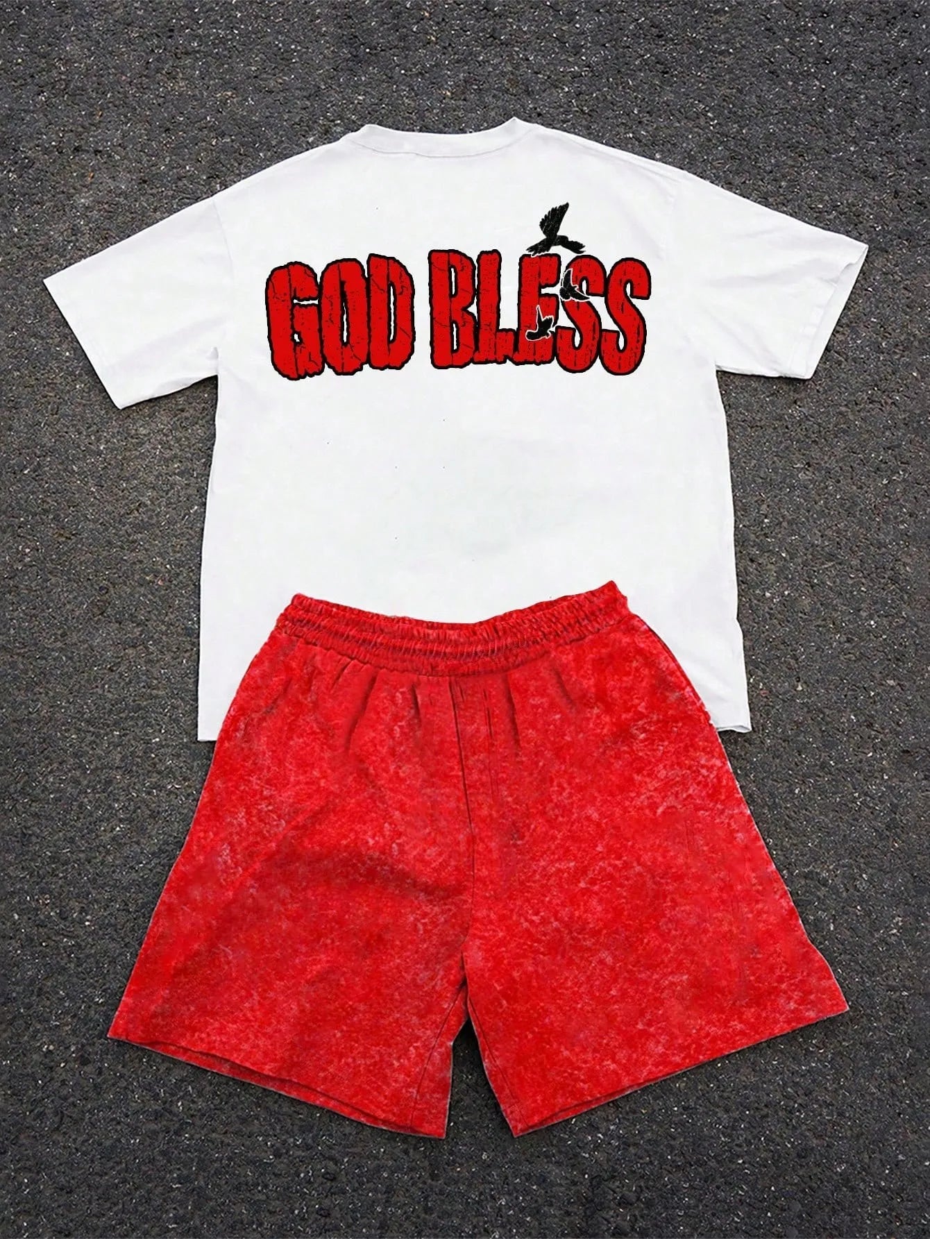 2026 Summer New Men's Suit - Street Casual Fashion Comfortable Soft Breathable Lightweight 3D Letter Pattern Print