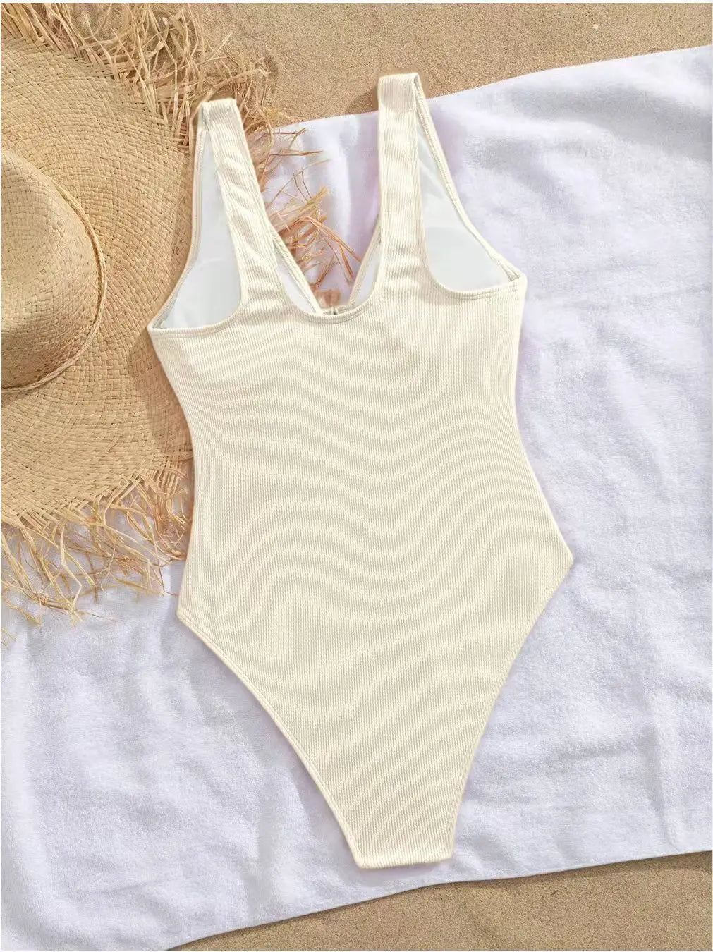 Pink One Piece Swimsuit 2026 Women Metal Starfish Ornament Hollow Out V Neck Tummy Control Swimwear Beach Bathing Suit Monokini