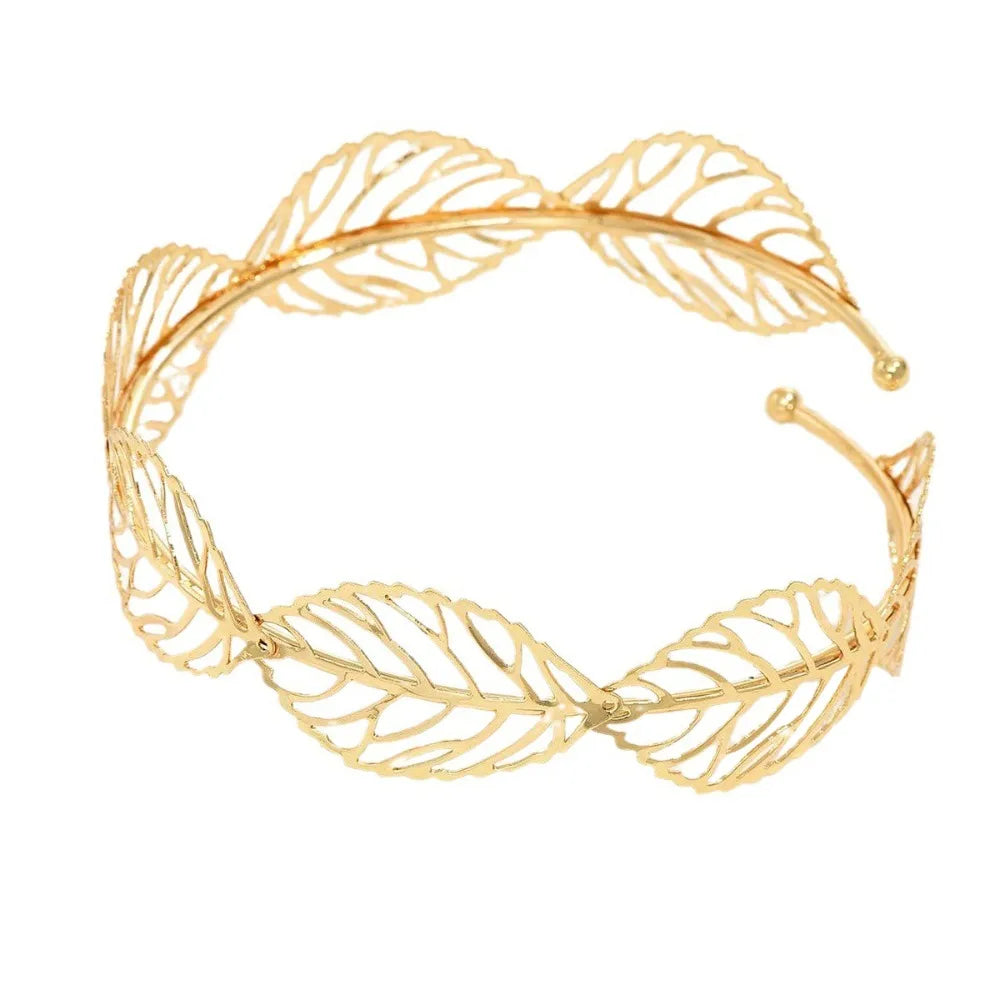 Fashion Metal Opening Arm Bracelet Gold Color Multi Style Wide Open Bangle Retro Adjustable Armlet Hand Jewelry
