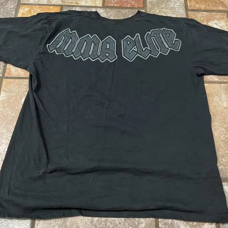 MMA Elite Industrial Gothic Metal Skull Steampunk Y2K Studded Vintage Tee Streetwear Summer Man Woman Summer Lovers Clothes