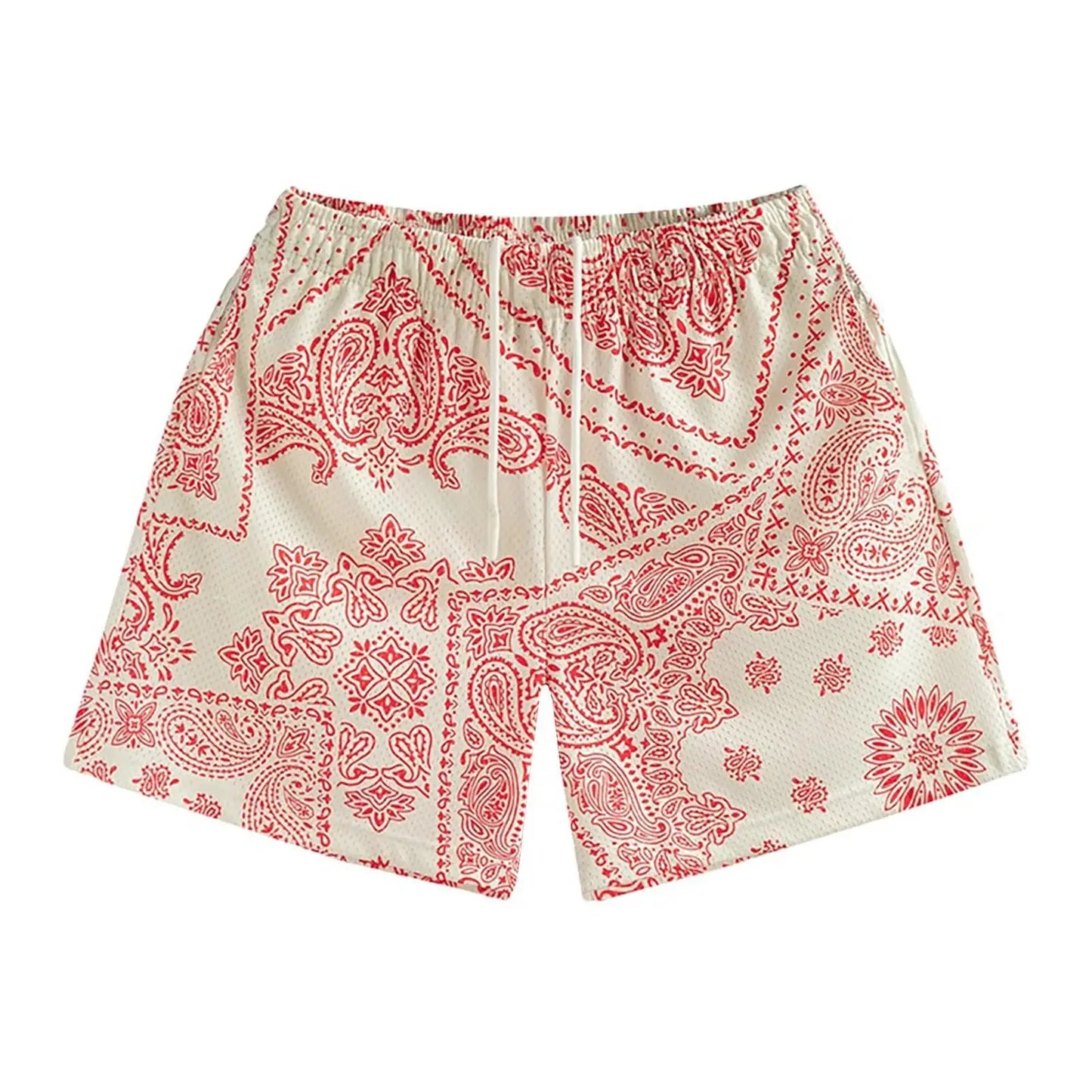 Men's Paisley Pattern Fashion Shorts Boys Summer Cool Hawaii 3D Printed Casual Swim Trunks Quick Dry Surfboard Shorts
