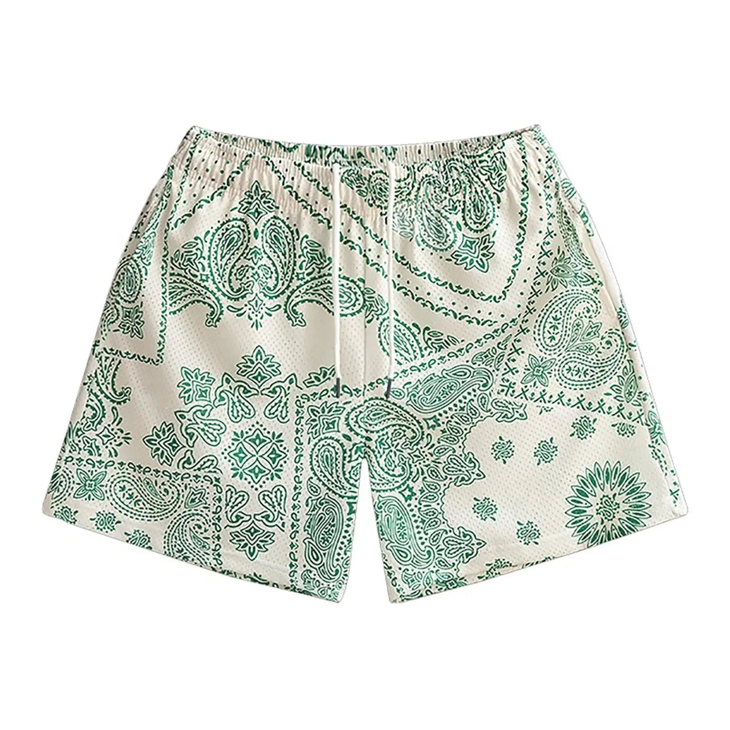 Men's Paisley Pattern Fashion Shorts Boys Summer Cool Hawaii 3D Printed Casual Swim Trunks Quick Dry Surfboard Shorts