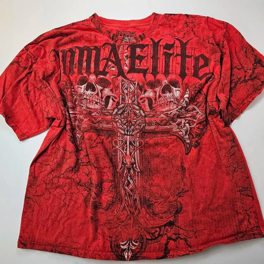 MMA Elite Gothic Skull Cross Tee