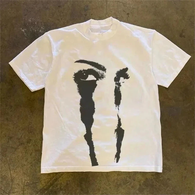 Y2K Eye Print Harajuku Tee