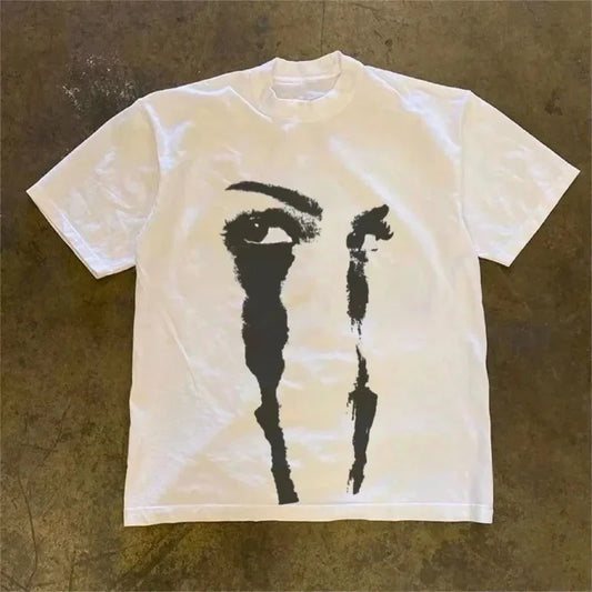 Y2K Eye Print Harajuku Tee
