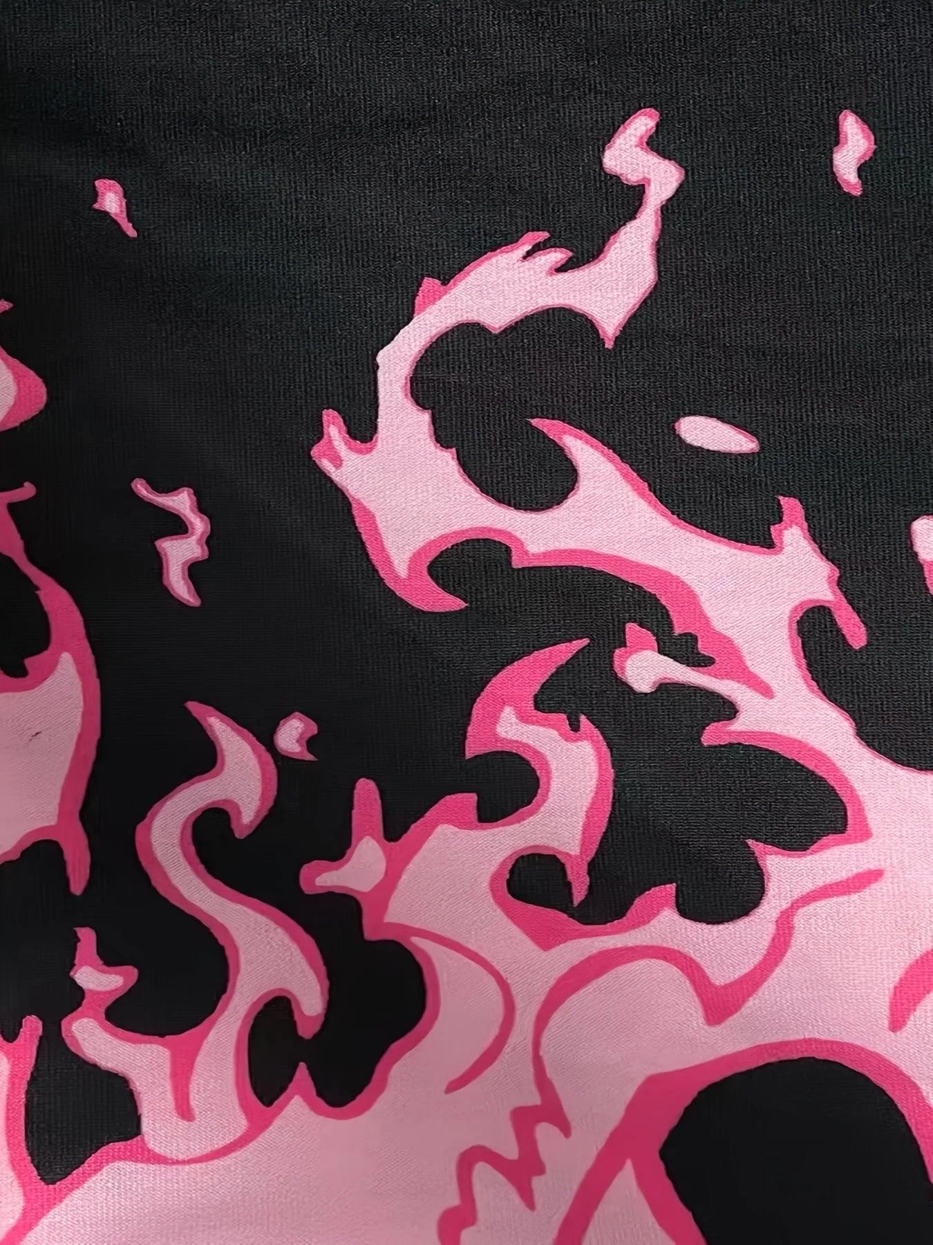 Summer Men's Drawstring Shorts Vibrant Flame Pattern Print Breathable Casual Street Outdoor Activities Plus Size Men's Clothing