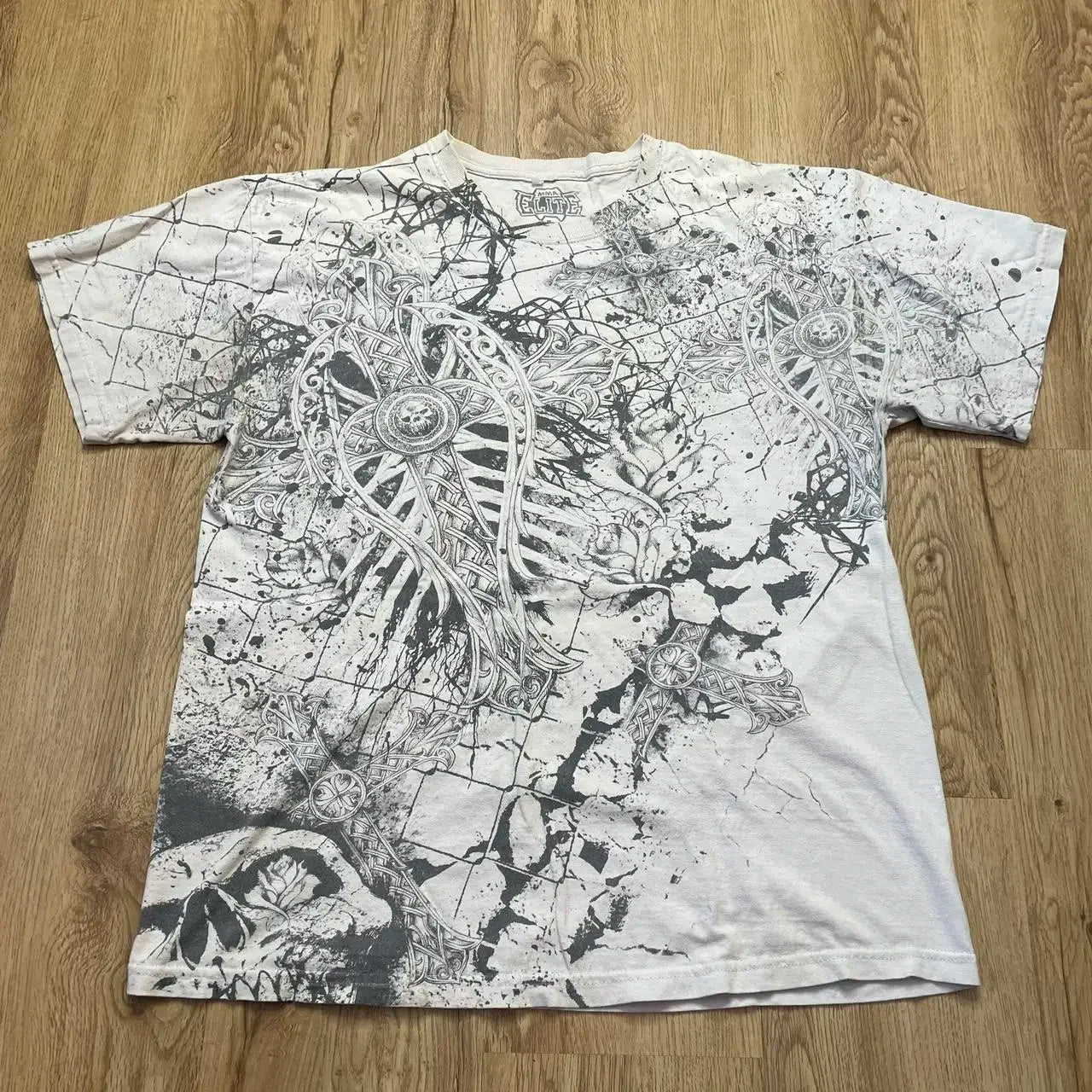 MMA Elite Gothic Skull Cross Tee