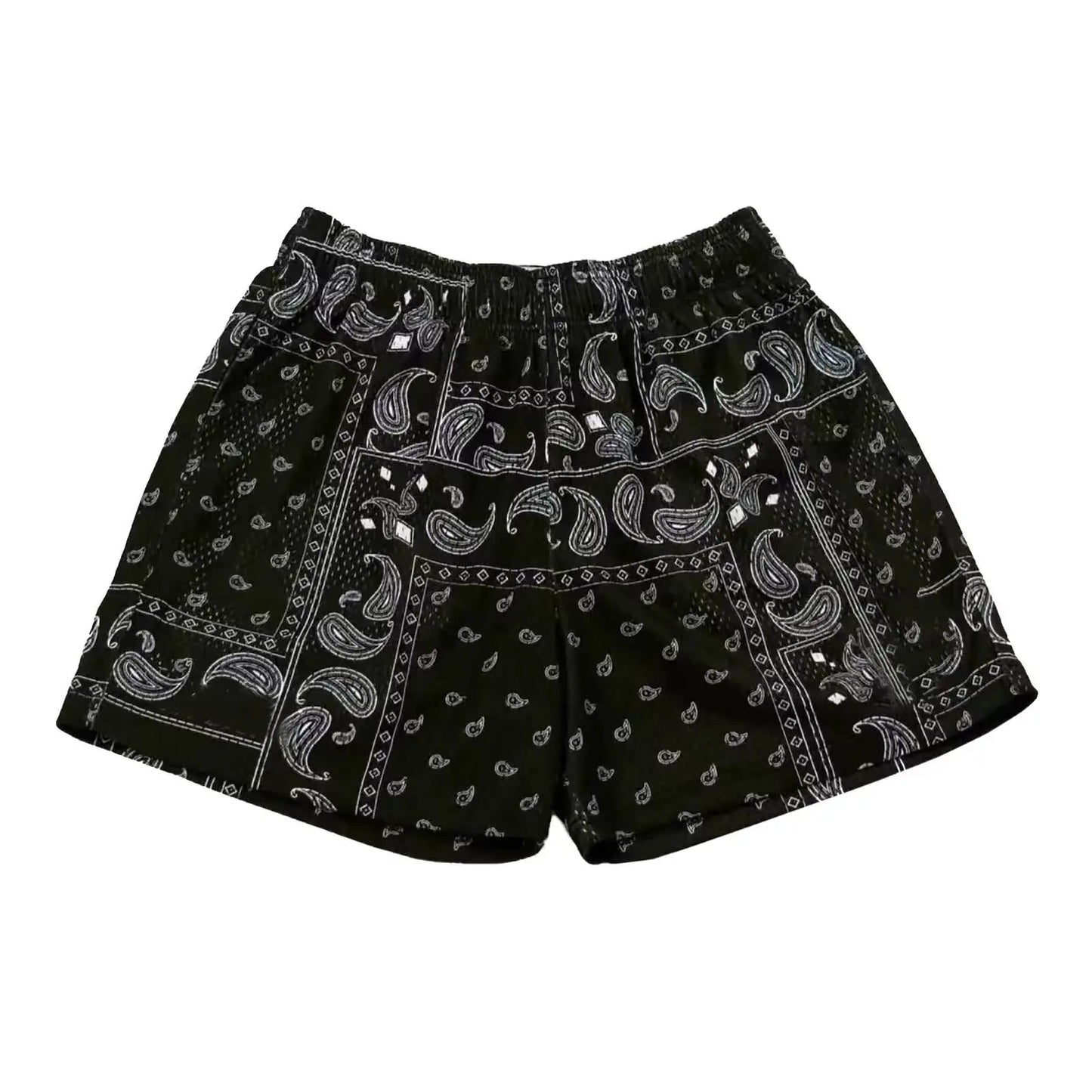 Men's Paisley Pattern Fashion Shorts Boys Summer Cool Hawaii 3D Printed Casual Swim Trunks Quick Dry Surfboard Shorts